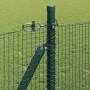 Reja con postes Verde 1 x 50 m Acero