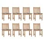 Sillas de jardín 8 unidades madera de teca con cojines de vidaXL, Sillas de jardín - Ref: Foro24-3073156, Precio: 904,72 €, D...