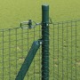Reja con postes Verde 1 x 50 m Acero