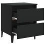 Mesitas de noche 2 uds madera contrachapada negro 40x35x50 cm de vidaXL, Mesitas de noche - Ref: Foro24-805872, Precio: 89,58...