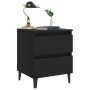 Mesitas de noche 2 uds madera contrachapada negro 40x35x50 cm de vidaXL, Mesitas de noche - Ref: Foro24-805872, Precio: 89,58...