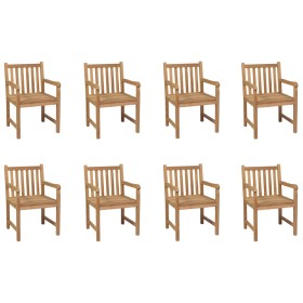 Gartenstühle 8 Einheiten aus massivem Teakholz von vidaXL, Gartenstühle - Ref: Foro24-3073003, Preis: 1,00 €, Rabatt: %