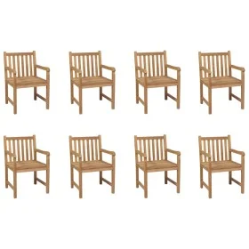 Sillas de jardín 8 unidades madera maciza de teca de vidaXL, Sillas de jardín - Ref: Foro24-3073003, Precio: 1,00 €, Descuent...