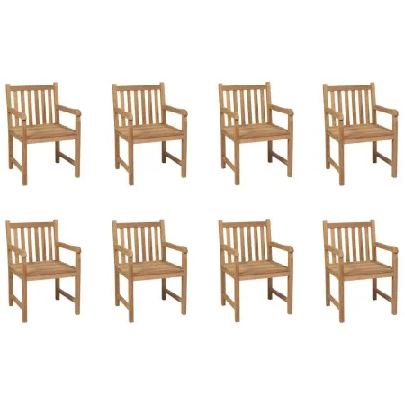 Garden chairs 8 units solid teak wood by vidaXL, Garden chairs - Ref: Foro24-3073003, Price: 1,00 €, Discount: %