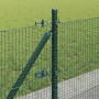 Reja con postes Verde 0.6 x 100 m Acero