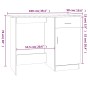 Escritorio de madera contrachapada gris Sonoma 100x50x76 cm de vidaXL, Escritorios - Ref: Foro24-815421, Precio: 93,30 €, Des...