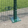 Reja con postes Verde 0.6 x 100 m Acero