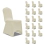 Elastische Stuhlhülle 18 Stück cremefarben von vidaXL, Abdeckungen - Ref: Foro24-3051641, Preis: 73,17 €, Rabatt: %