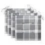 Garden chairs 4 units solid teak wood with gray checkered cushions by vidaXL, Garden chairs - Ref: Foro24-3073018, Price: 593...
