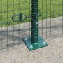 Reja con postes Verde 0.8 x 100 m Acero