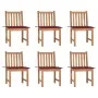 Sillas de jardín 6 unidades con cojines madera maciza de teca de vidaXL, Sillas de jardín - Ref: Foro24-3073124, Precio: 660,...