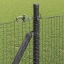 Reja con postes Gris 0.8 x 10 m Acero