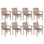 Stackable garden chairs 8 pcs solid teak wood with cushions by vidaXL, Garden chairs - Ref: Foro24-3073434, Price: 1,00 €, Di...