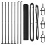 Reja con postes Gris 1 x 10 m Acero