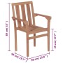 Stackable garden chairs 8 pcs solid teak wood with cushions by vidaXL, Garden chairs - Ref: Foro24-3073434, Price: 1,00 €, Di...