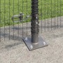 Reja con postes Gris 1.2 x 10 m Acero