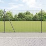 Reja con postes Gris 1.4 x 10 m Acero