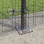 Reja con postes Gris 1.4 x 10 m Acero