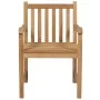 Gartenstühle 6 Stk. Kissen aus massivem Teakholz grau von vidaXL, Gartenstühle - Ref: Foro24-3073047, Preis: 879,10 €, Rabatt: %