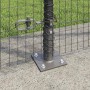 Reja con postes Gris 1.4 x 10 m Acero