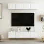 Muebles para TV 4 uds madera contrachapada blanco 80x30x30 cm de vidaXL, Muebles TV - Ref: Foro24-3074451, Precio: 204,03 €, ...