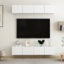 TV-Möbel 4 Stück weißes Sperrholz 80x30x30 cm von vidaXL, TV-Möbel - Ref: Foro24-3074451, Preis: 185,00 €, Rabatt: %