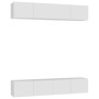 Muebles para TV 4 uds madera contrachapada blanco 80x30x30 cm de vidaXL, Muebles TV - Ref: Foro24-3074451, Precio: 191,85 €, ...