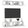 Muebles para TV 4 uds madera contrachapada blanco 80x30x30 cm de vidaXL, Muebles TV - Ref: Foro24-3074451, Precio: 204,03 €, ...