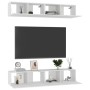 TV-Möbel 4 Stück weißes Sperrholz 80x30x30 cm von vidaXL, TV-Möbel - Ref: Foro24-3074451, Preis: 185,00 €, Rabatt: %