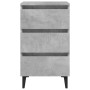 Nachttische 2 Stück betongraue Metallbeine 40x35x69 cm von vidaXL, Nachttische - Ref: Foro24-805914, Preis: 94,20 €, Rabatt: %