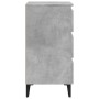 Nachttische 2 Stück betongraue Metallbeine 40x35x69 cm von vidaXL, Nachttische - Ref: Foro24-805914, Preis: 94,20 €, Rabatt: %
