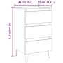 Nachttische 2 Stück betongraue Metallbeine 40x35x69 cm von vidaXL, Nachttische - Ref: Foro24-805914, Preis: 94,20 €, Rabatt: %