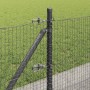 Reja con postes Gris 0.5 x 25 m Acero
