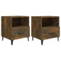 Nightstand 2 pcs smoked oak plywood by vidaXL, Nightstands - Ref: Foro24-817304, Price: 69,51 €, Discount: %