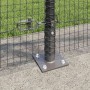 Reja con postes Gris 0.8 x 25 m Acero