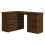 Brown oak plywood corner desk 145x100x76 cm by vidaXL, Desks - Ref: Foro24-815443, Price: 144,47 €, Discount: %