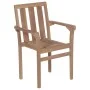 Stackable garden chairs 6 pcs solid teak wood with cushions by vidaXL, Garden chairs - Ref: Foro24-3073419, Price: 735,41 €, ...