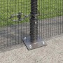 Reja con postes Gris 1.4 x 25 m Acero