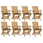 Garden chairs 8 units teak wood with anthracite gray cushions by vidaXL, Garden chairs - Ref: Foro24-3072889, Price: 640,77 €...