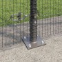 Reja con postes Gris 1.4 x 25 m Acero