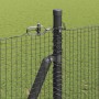 Reja con postes Gris 1.4 x 25 m Acero