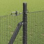 Reja con postes Gris 1.6 x 25 m Acero