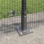 Reja con postes Gris 0.4 x 50 m Acero