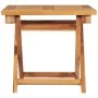 Sun loungers with table and cushion 2 units solid teak wood by vidaXL, Loungers - Ref: Foro24-3073174, Price: 590,96 €, Disco...