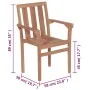 Stackable garden chairs 8 units solid teak wood by vidaXL, Garden chairs - Ref: Foro24-3073378, Price: 1,00 €, Discount: %