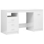 Glänzend weißer Schreibtisch aus Holzwerkstoff, 140 x 50 x 76 cm von vidaXL, Schreibtische - Ref: Foro24-3054786, Preis: 187,...