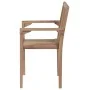 Stackable garden chairs 4 pcs solid teak wood with cushions by vidaXL, Garden chairs - Ref: Foro24-3073394, Price: 490,40 €, ...
