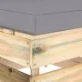 Ecksofa mit grau imprägnierten Holzkissen von vidaXL, Modulare Sofas für den Außenbereich - Ref: Foro24-3074508, Preis: 100,2...