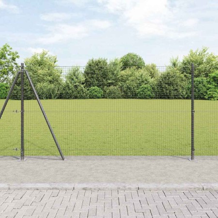 Reja con postes Gris 1.2 x 50 m Acero