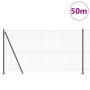 Reja con postes Gris 1.2 x 50 m Acero